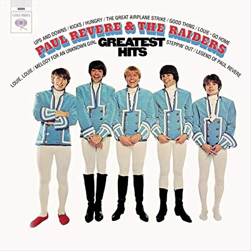 Album cover for Paul Revere & The Raiders’ “Greatest Hits” CD.