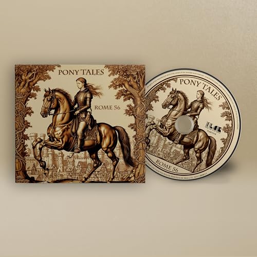 CD case and disc featuring a knight riding a rearing horse.