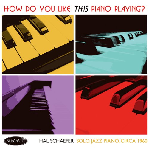 CD cover with abstract piano key images in yellow, blue, and red.
