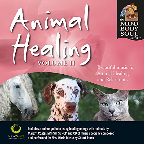 CD cover featuring a horse, dog, and cat with "Animal Healing Vol.2" text.