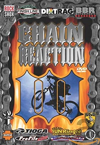DVD cover for "Chain Reaction" featuring a BMX rider in silhouette.