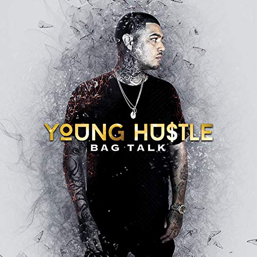 CD cover for Young Hu$tle’s “Bag Talk” featuring a portrait of the artist.