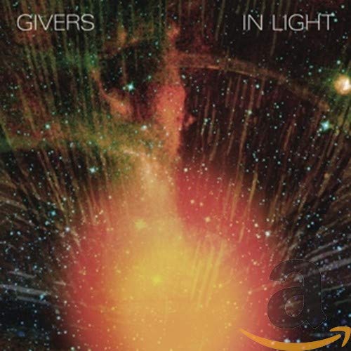 CD cover for "In Light" with a colorful, cosmic nebula background.