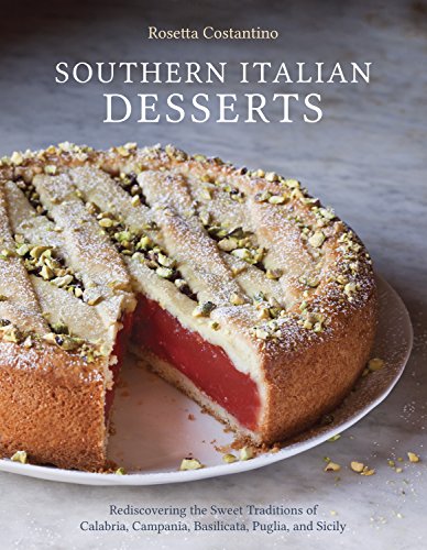 Book cover featuring a slice of pistachio-covered tart with red filling.