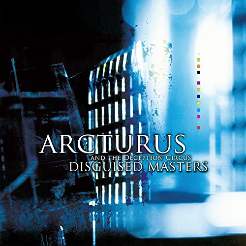 CD cover for Arcturus’ “Disguised Masters” featuring a microphone and blue tones.