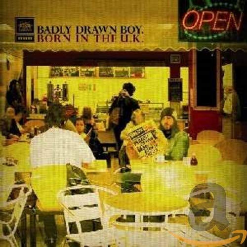 Album cover showing people in a yellow-toned diner with an open sign.