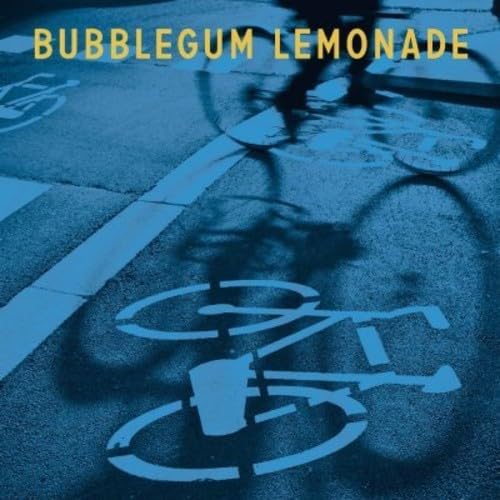 CD cover with a blurred image of a bicycle on wet asphalt.