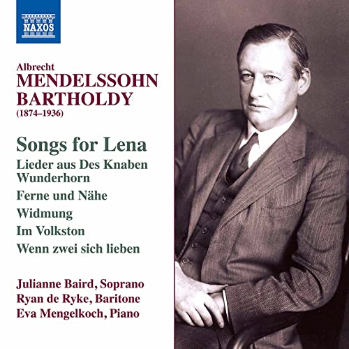 CD cover featuring a portrait of composer Felix Mendelssohn and song titles.