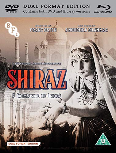 Shiraz" Blu-ray cover featuring a woman in traditional dress and the Taj Mahal.