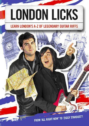 DVD cover featuring two men, a guitar, and London landmarks.