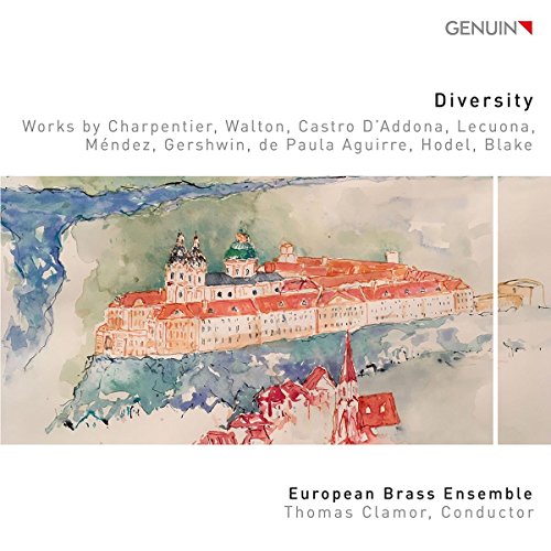 CD cover: watercolor painting of a European town and church.