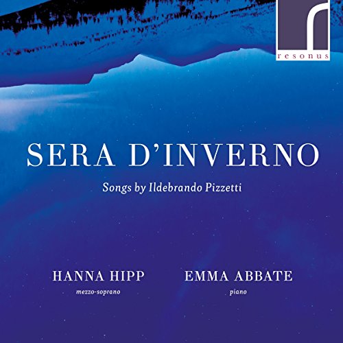 CD cover for "Sera D'Inverno" by Pizzetti, featuring blue and white imagery.