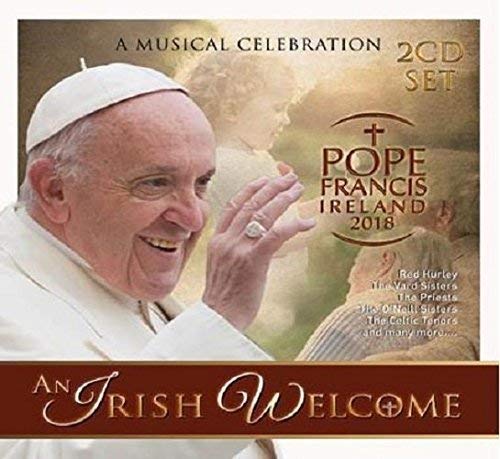 CD cover featuring Pope Francis and text "An Irish Welcome.