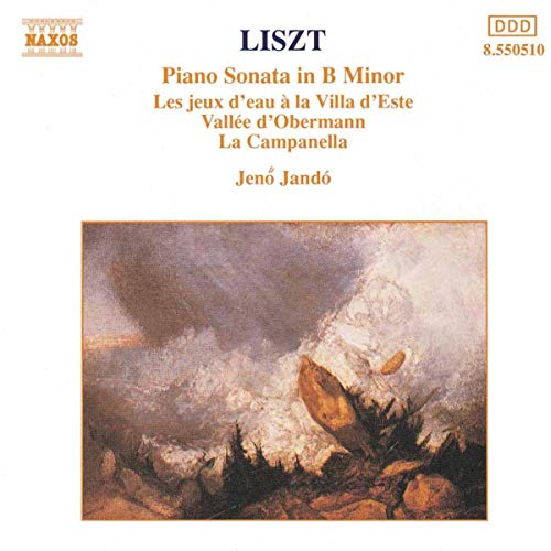 CD cover for Liszt piano works by Jenő Jandó, with a landscape painting.