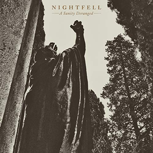 CD cover: Statue with raised arm against a bright, hazy sky.