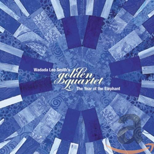 CD cover with blue radial patterns and text reading Wadada Leo Smith's Golden Quartet.
