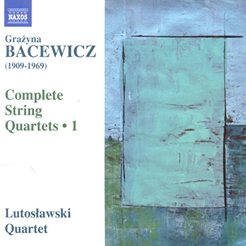 CD cover for Bacewicz string quartets, featuring abstract teal and blue artwork.