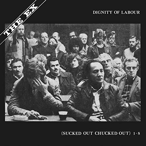 Black and white album cover featuring a crowd of working-class people.
