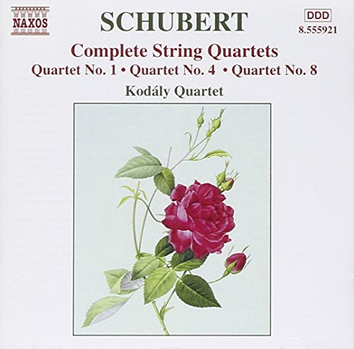 CD cover: Schubert string quartets, featuring a floral still life.