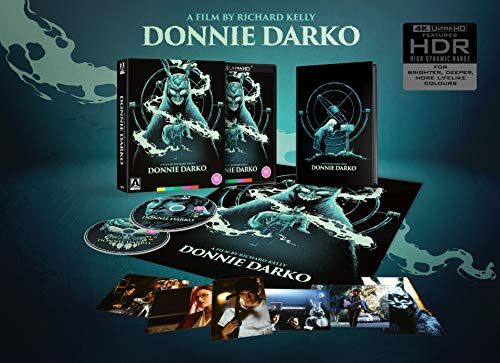 Donnie Darko" limited edition Blu-ray packaging with film imagery and discs.