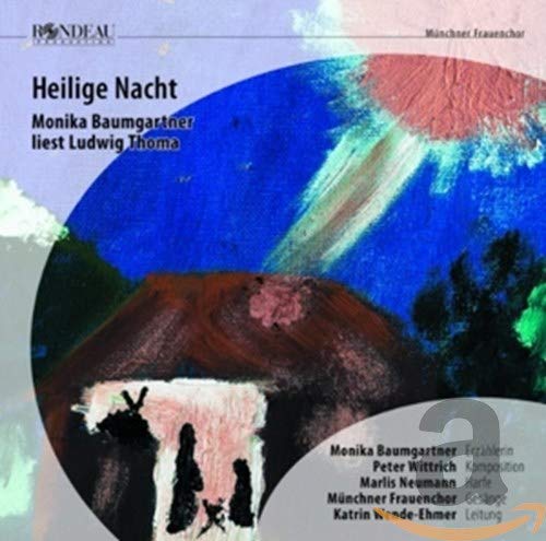 CD cover: abstract blue and brown painting with text and choir details.