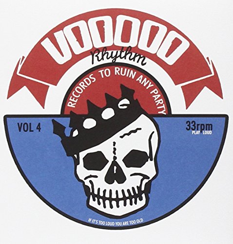 CD cover with a skull wearing a crown, red and blue design.