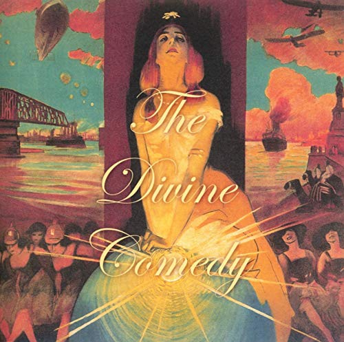 Album cover for The Divine Comedy’s “Foreverland” featuring a woman and landscape.
