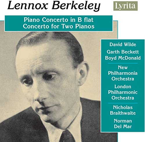 CD cover featuring a portrait of Lennox Berkeley and concert details.
