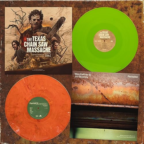 “The Texas Chain Saw Massacre” vinyl soundtrack with colorful record variants.