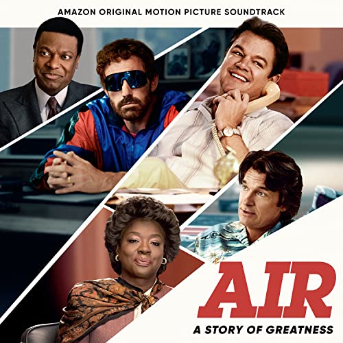 Air" soundtrack cover with portraits of four actors and bold red title.