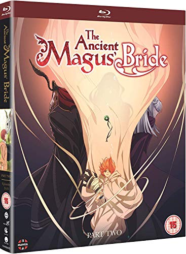 Blu-ray cover for "The Ancient Magus Bride - Part Two" featuring anime characters.