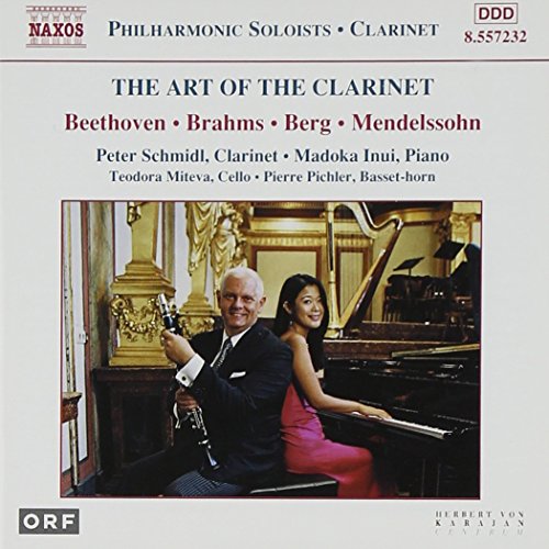 CD cover featuring musicians with a clarinet, harp, and piano.