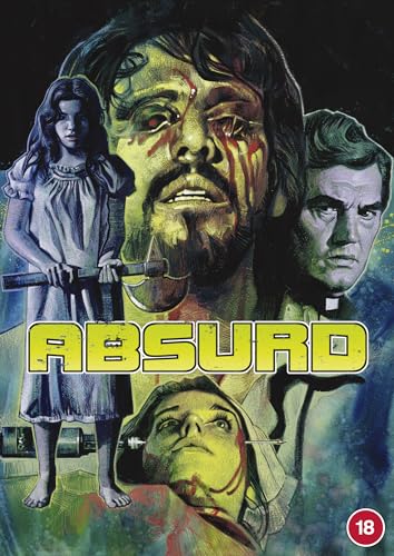 DVD cover for "Absurd" featuring distressed faces and a young girl.
