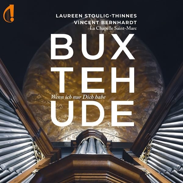 CD cover for Buxtehude music, featuring organ pipes and bold text.