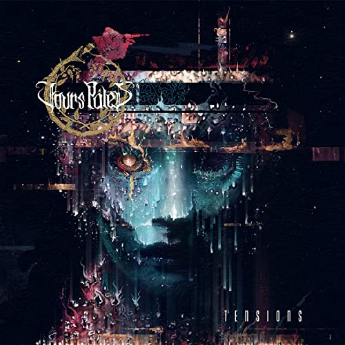 Album cover for Jours P - Tensions, featuring a distorted face and floral design.