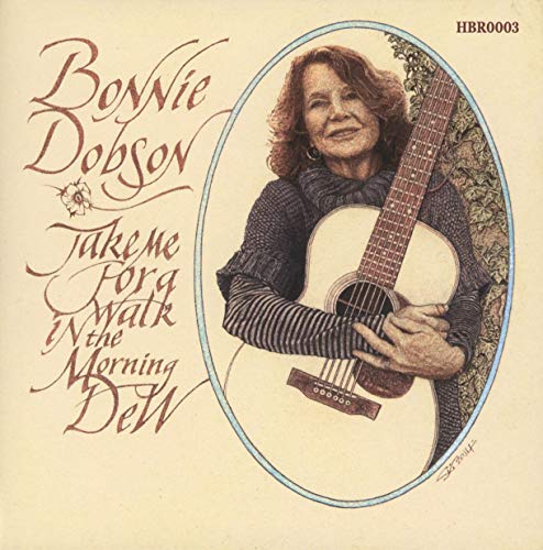 Bonnie Dobson holding an acoustic guitar on CD cover art.