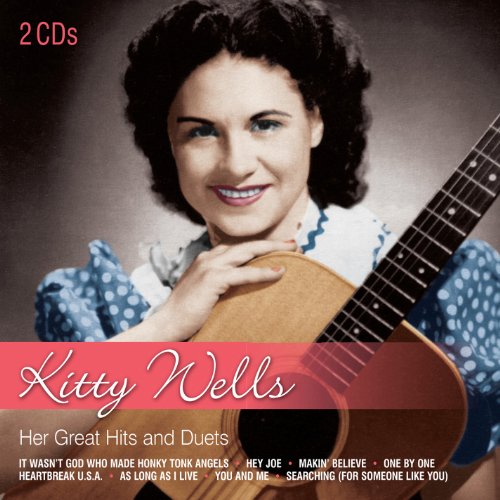 Kitty Wells album cover featuring a portrait and guitar, two CDs indicated.