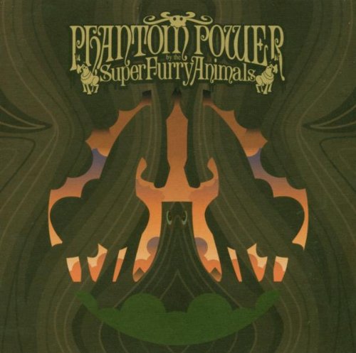 CD cover for Super Furry Animals’ “Phantom Power” with swirling, psychedelic art.