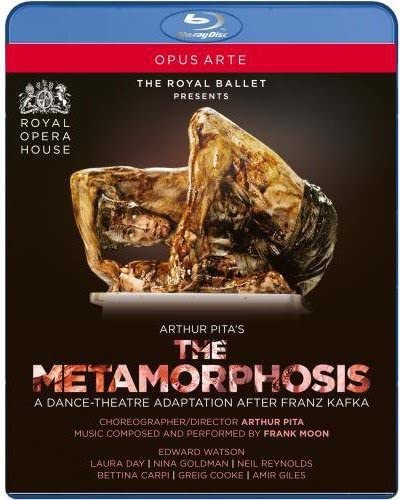 Blu-ray cover for "The Metamorphosis" ballet, featuring a figure transforming.