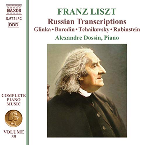 CD cover featuring a portrait of Franz Liszt and text details.