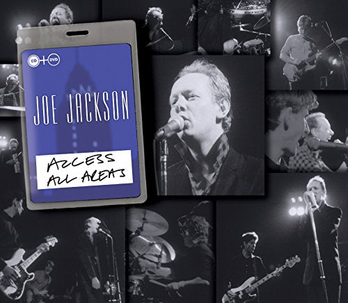 CD cover for "Access All Areas" featuring Joe Jackson in concert.