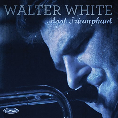 CD cover: Walter White playing saxophone in blue tones.