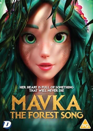 Close-up of a green-haired girl with large green eyes on a DVD cover.