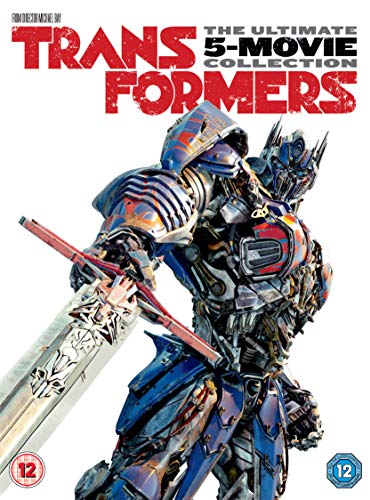 DVD cover for "Transformers 5 Movie Collection" featuring Optimus Prime.