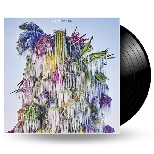 Wilco’s “Cousin” vinyl record with colorful cactus and succulent cover art.