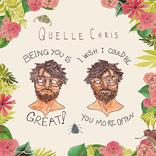 CD cover art: illustrated portrait of a man repeated with floral border.