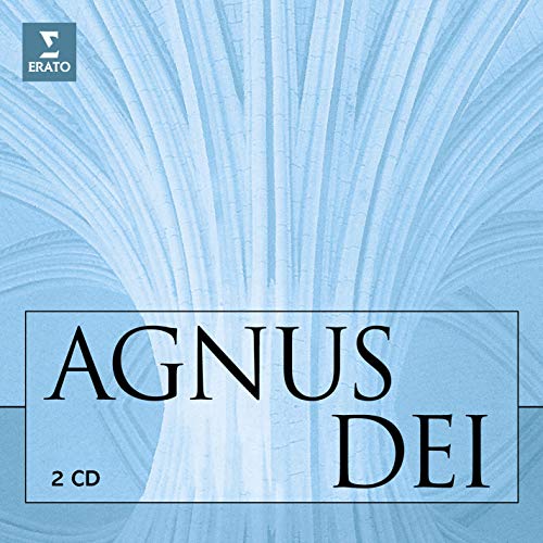 CD cover for "Agnus Dei" by Edward Higginbottom, light blue abstract design.