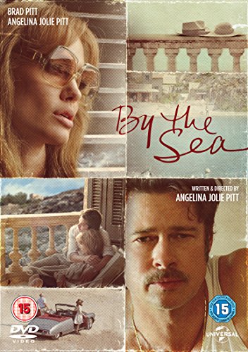 By The Sea" DVD cover with Brad Pitt, Angelina Jolie, and coastal scenes.