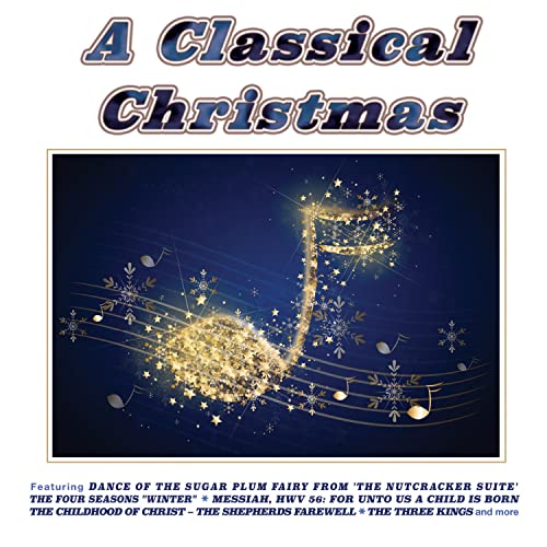 CD cover for "A Classical Christmas" with a golden musical note.
