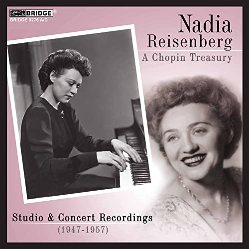 CD cover featuring pianist Nadia Reisenerg, black and white portraits.
